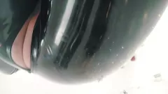 Play Latex Rubber Catsuit Fetish Teasing by Mistress Arya Grander - Ass and Buttocks Facesitting Domina